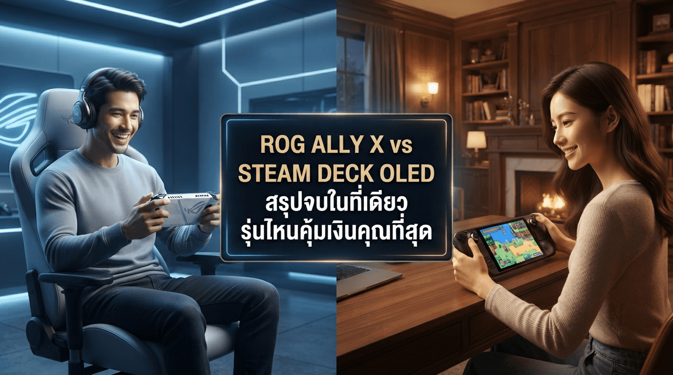ROG Ally X vs Steam Deck OLED สรุปจบในที่เดียว รุ่นไหนคุ้มเงินคุณที่สุด